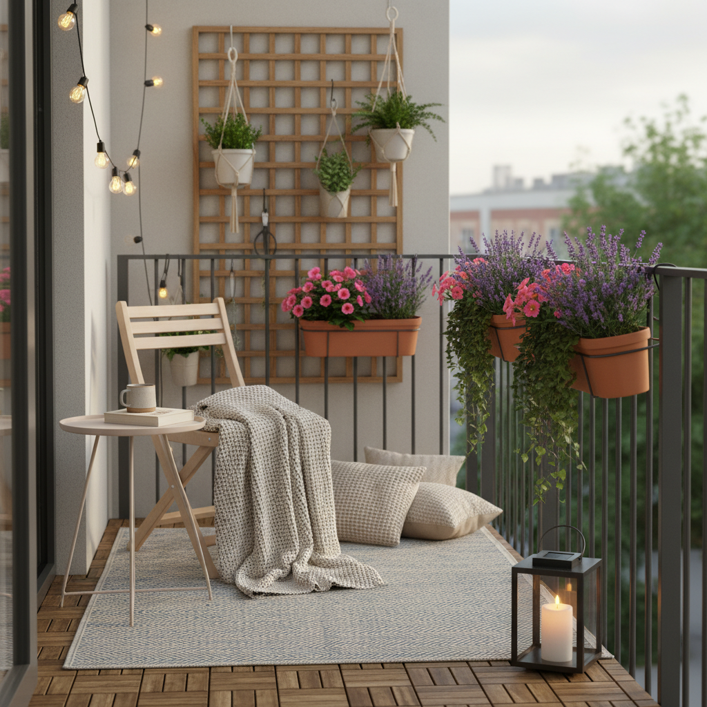 Mažo balkono įrengimas: patarimai jaukiai poilsio zonai
